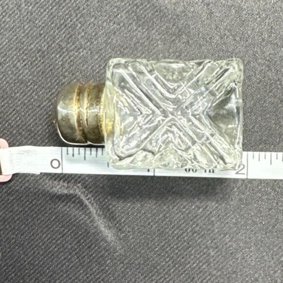 Vintage Salt & Pepper Shakers Cut Glass Silver Plated Set of 10 - Picture 4 of 6